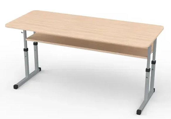 Стіл учнівський двомісний прямі кути №4-6/1200х500 МФ Вересень